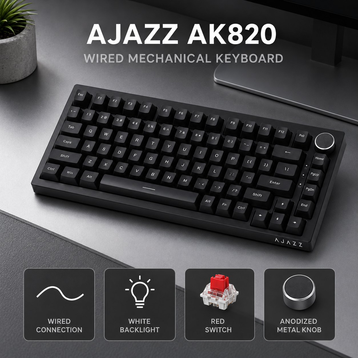 Gaming Keyboard Mini - AJAZZ AK820 und AK820PRO Mechanische Gaming-Tastatur