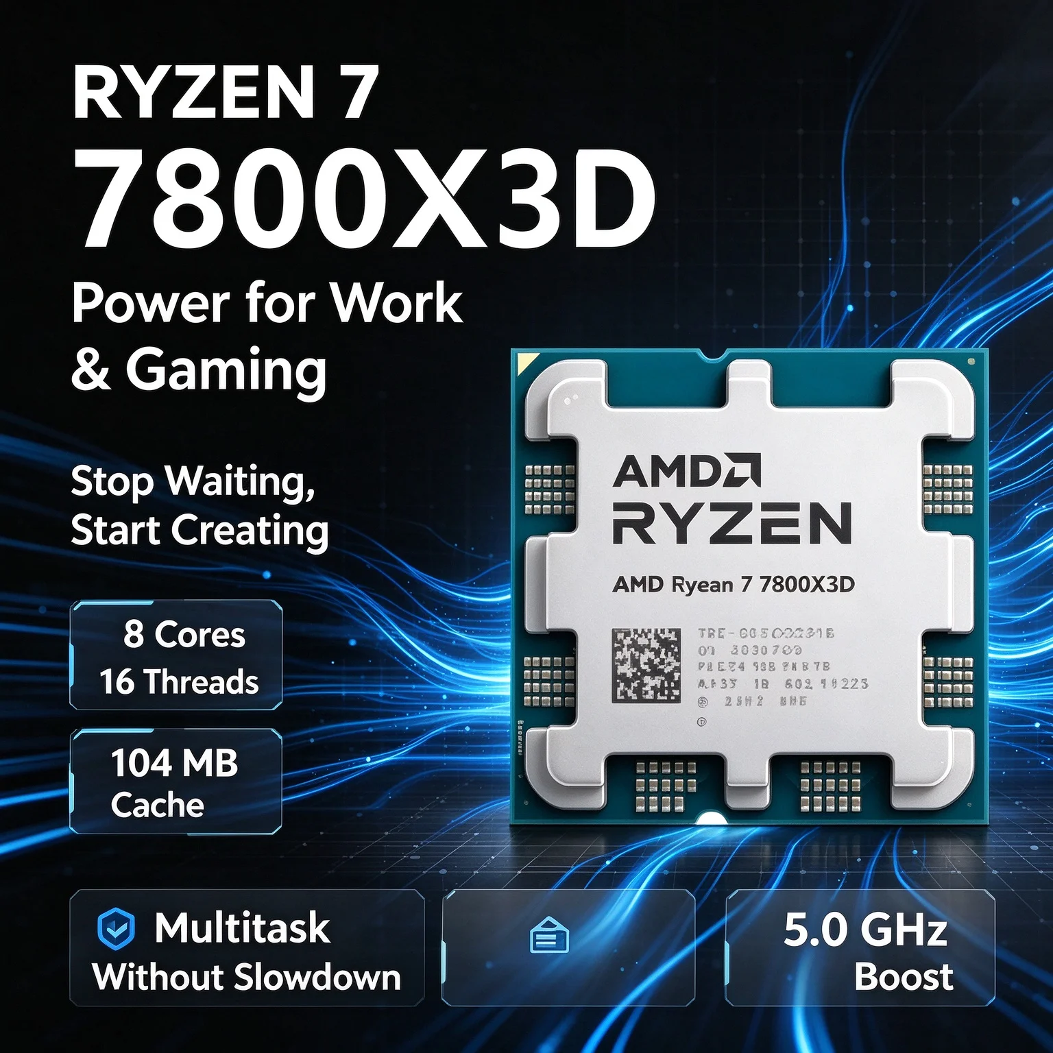 Amd Cpu Ryzen 7 - AMD Ryzen 7 7800X3D Gaming-CPU, Sockel