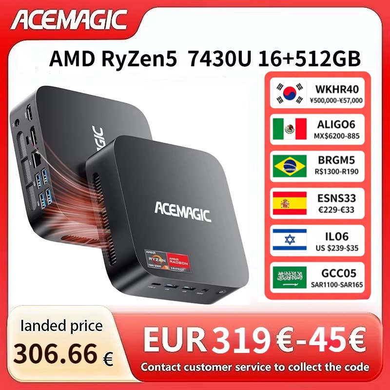 Amd Cpu Ryzen 7 - ACEMAGIC AMD Ryzen 5 7430U Mini-PC