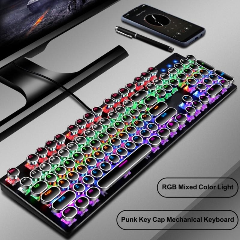 Keyboard Gaming Blue Switch - LX0B Mechanische Gaming-Tastatur, 104 Tasten, blauer