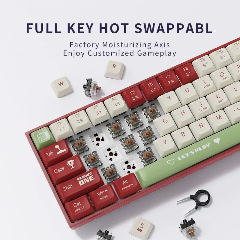 Ajazz ak680 mechanische Tastat – Gaming Keyboard Hot Swappable Bewertung und Preis