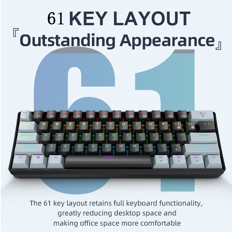 APAYADO K61 Mechanische Gaming – Keyboard Gaming Blue Switch Bewertung und Preis